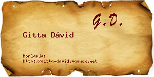 Gitta Dávid névjegykártya